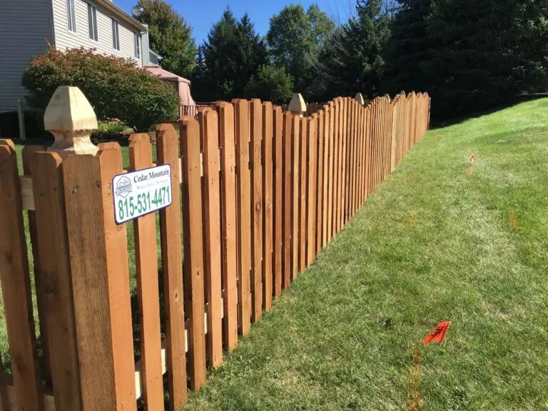 Shadow box Wood Fence installation