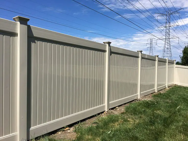 Sandstone Privacy Vinyl Fence