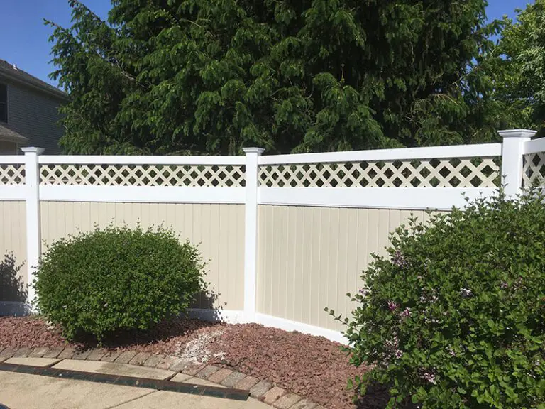 6 Foot Vinyl Decorative Fence With Lattice Top