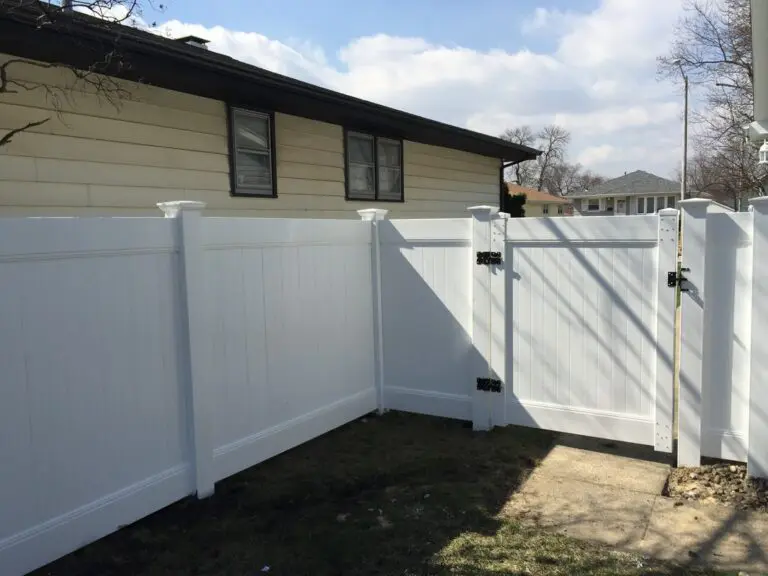 White Vinyl Privacy Fence Gate