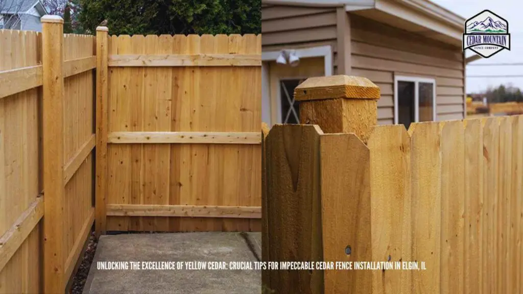 Unlocking the Excellence of Yellow Cedar: Crucial Tips for Impeccable Cedar Fence Installation in Elgin, IL