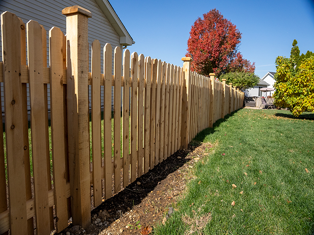 Cedar Wood Shadowbox Fence 4 Foot - Fence Installed in Romeoville, Illinois
