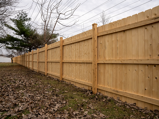 Cedar Wood Privacy Fence 6 Foot - Fence Installed in Tinley Park, Illinois