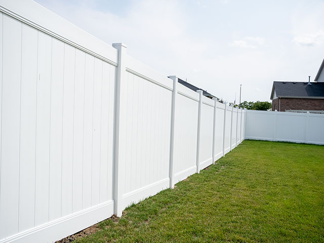 6 Foot Privacy White Vinyl Fence