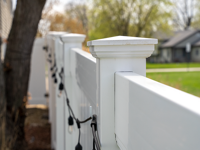 White Vinyl Privacy - Fence Installed in Palatine, Illinois