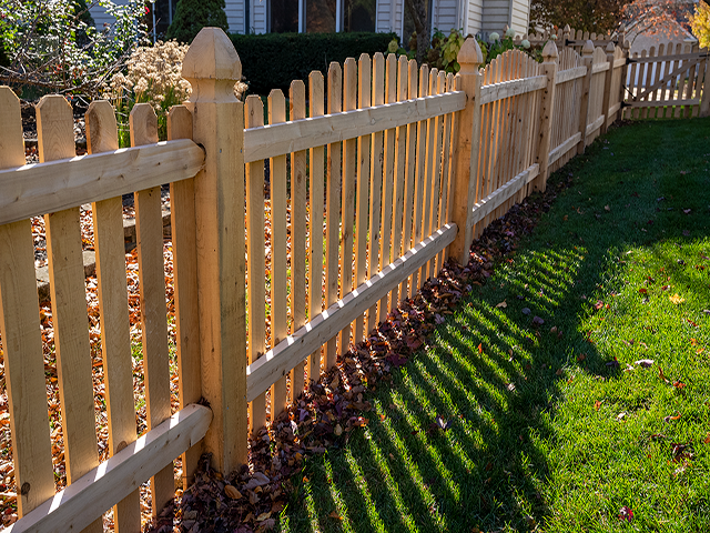 Wood Picket Fence Installed in Schaumburg, IL