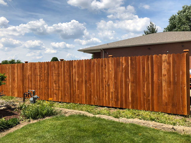 Stained Wood Fence Privacy Fence