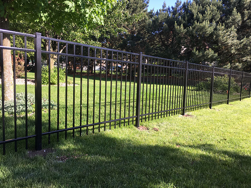 Black Aluminum Fence 4 Foot - Fence Installed in Wheaton, Illinois - Photo Number 2