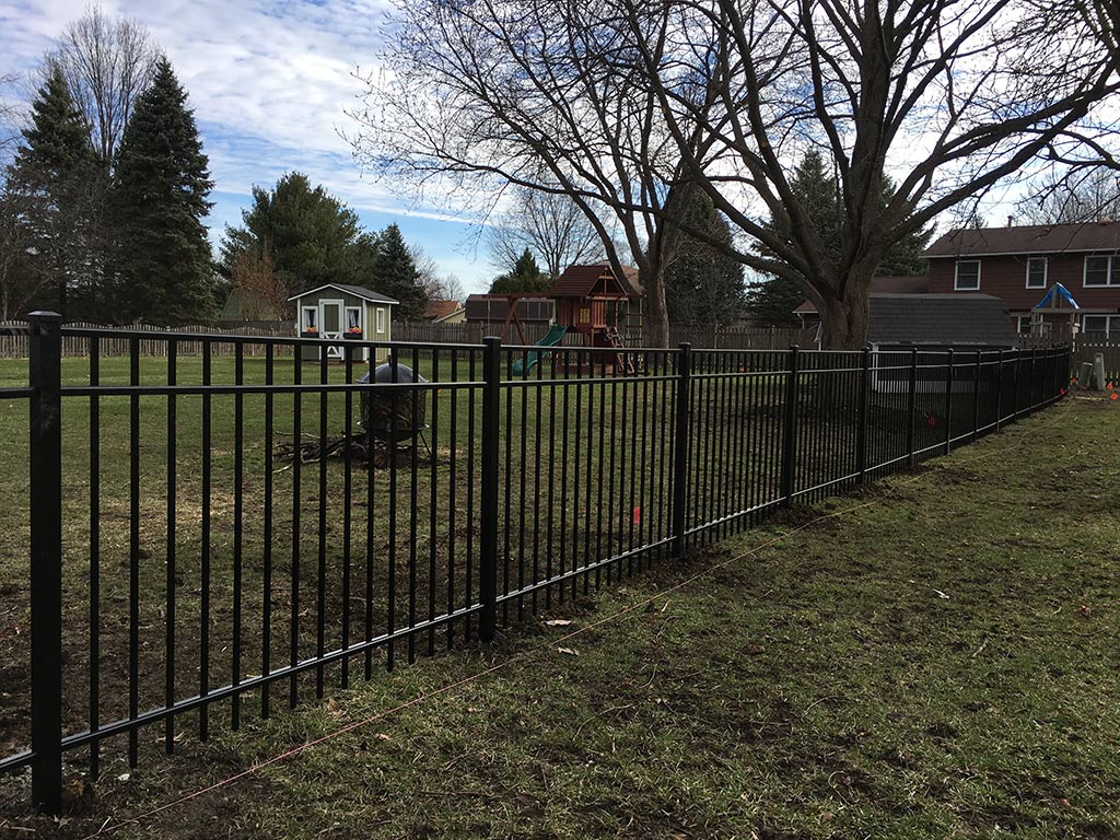 Installed Aluminum Fence