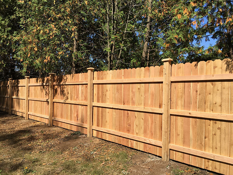 Wood Privacy D.E. Straight Top Fence