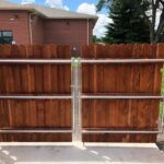 Double Gate Stain Fence