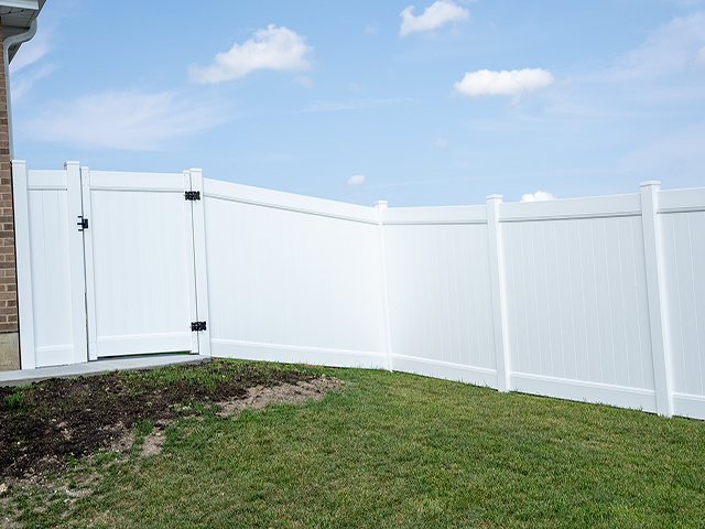 White Vinyl Privacy Fence 6 Foot - Fence Installed in Downers Grove, Illinois - Photo 3