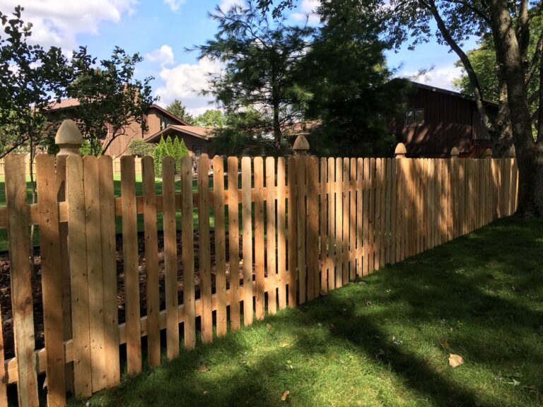 Wood Picket Fence Installation
