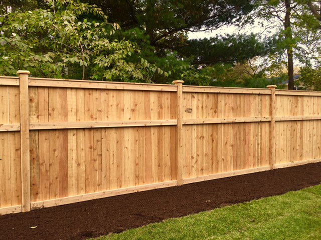 Cedar Wood Privacy Fence - 6 Foot - Installed in Aurora, Illinois
