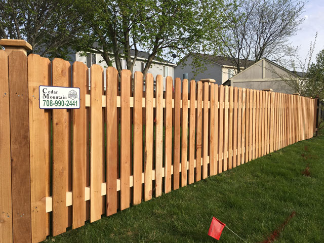 Cedar Wood Shadowbox Fence 4 Foot