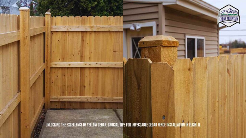 Unlocking the Excellence of Yellow Cedar: Crucial Tips for Impeccable Cedar Fence Installation in Elgin, IL