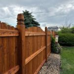 wood stained fence